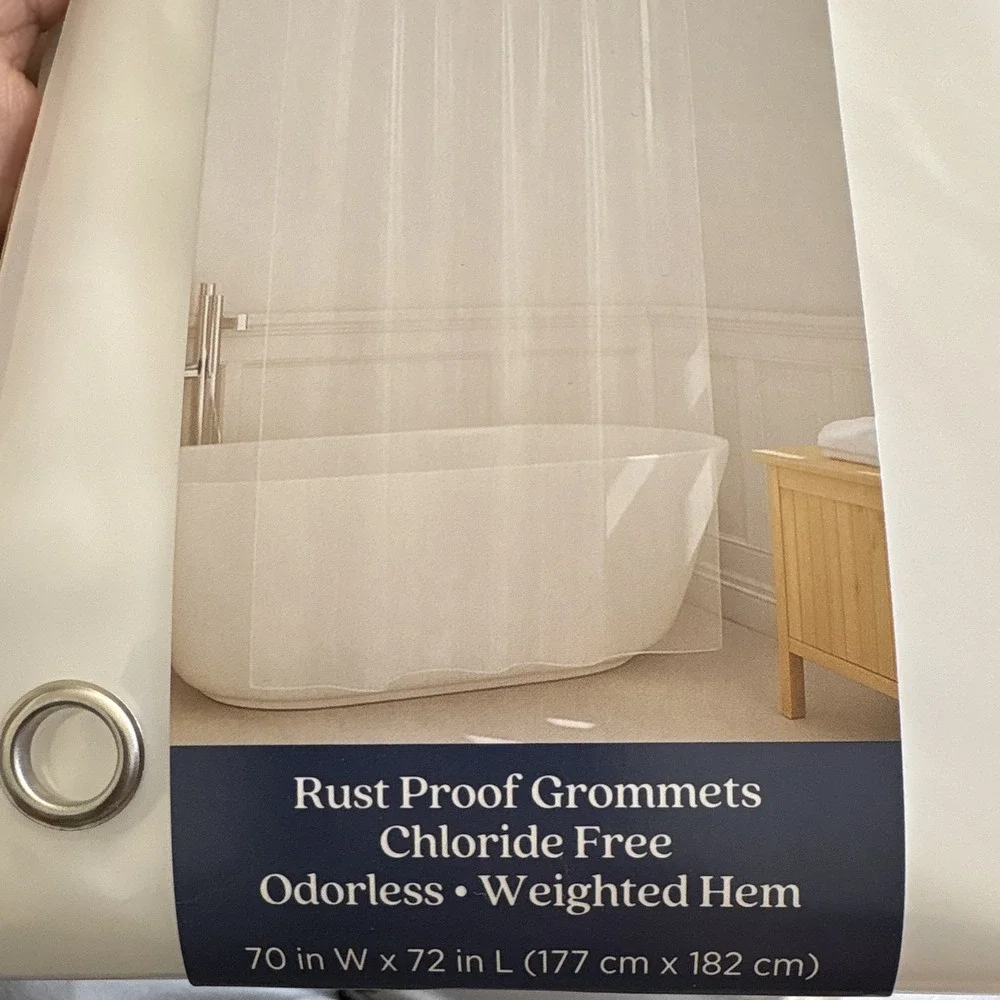 Lot of 3 Comfort Bay Clear PEVA Shower Curtain Liner 70x72 Heavy Duty Clear